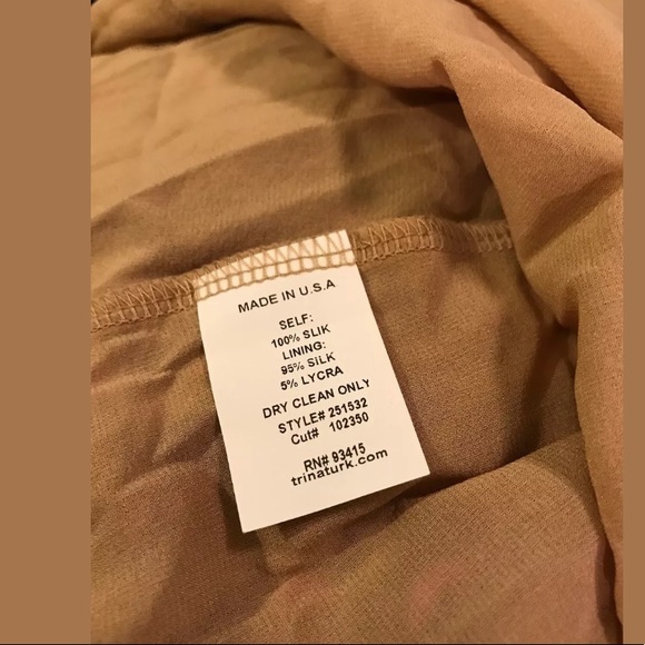 TRINA TURK Animal Print Silk Dress Pink Brown - Picture 6 of 6